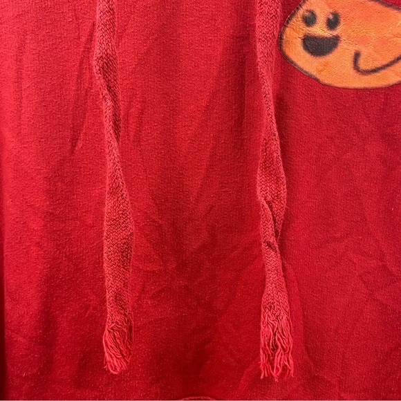 John Lauren Fishy Nippies Hoodie Mens Size Small Red Pullover Casual Streetwear - Picture 5 of 12